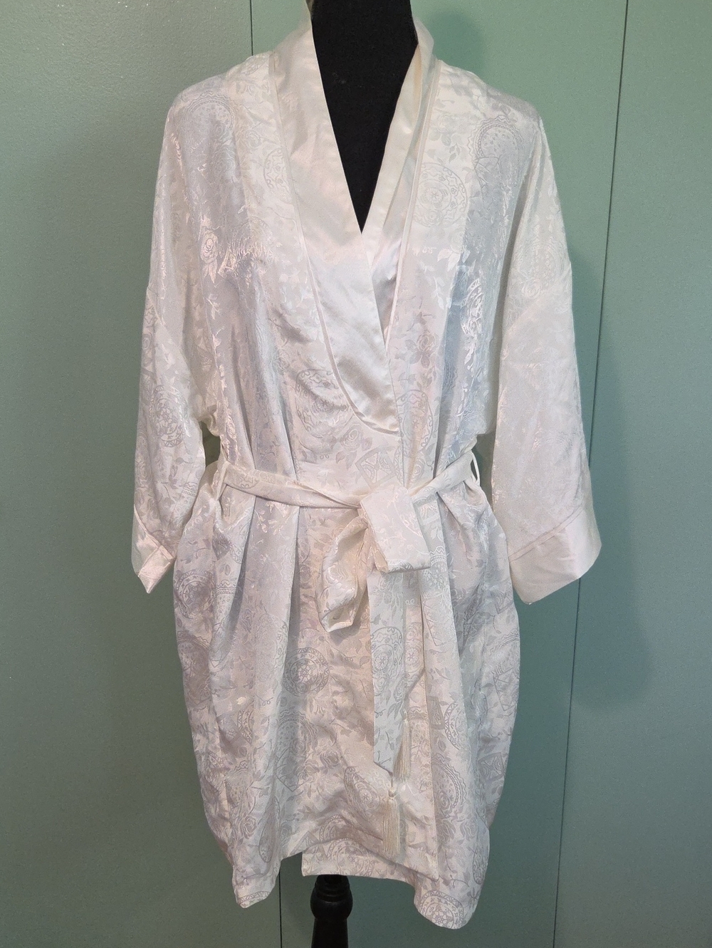 Vintage Victorias Secret White Ivory Robe Os Medium/ Large
